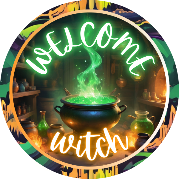Welcome Witch Metal Sign - Made in USA Sale