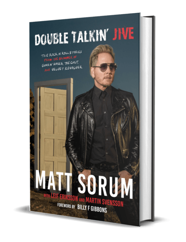 Matt Sorum -Double Talkin  Jive Hardcover [Signed Book] w  Limited Edition Blue Vinyl Supply