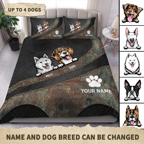 Dog Rusty Chains Personalized Bedding Set, Personalized Gift for Dog Lovers, Dog Dad, Dog Mom - BD093PS07 Online now