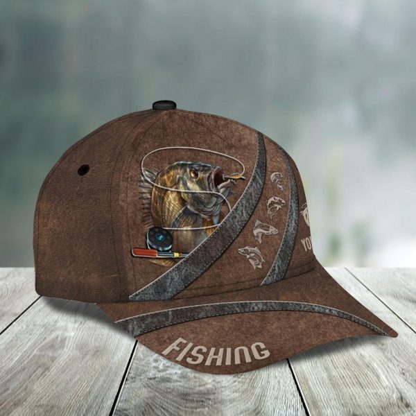 Fishing All Brown Personalized Cap, Personalized Gift for Fishing Lovers - CP179PS08 Discount - Image 3