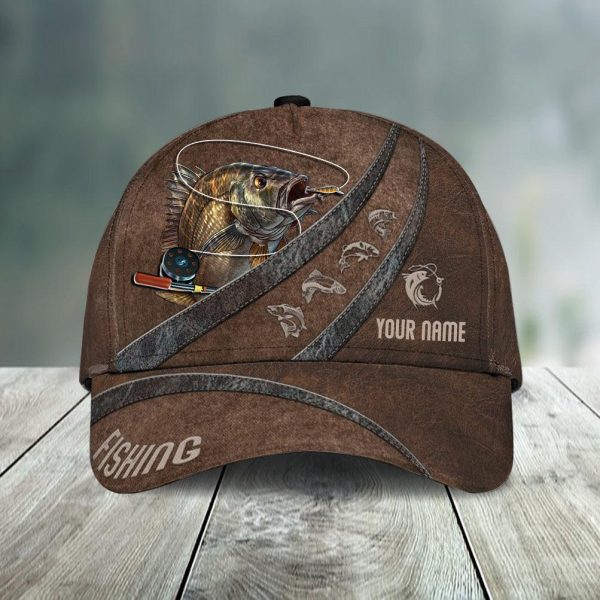 Fishing All Brown Personalized Cap, Personalized Gift for Fishing Lovers - CP179PS08 Discount - Image 2