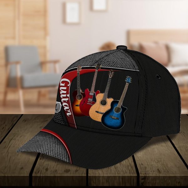 Guitar Personalized Classic Cap, Personalized Gift for Music Lovers, Guitar Lovers - CP080PS02 Online - Image 5