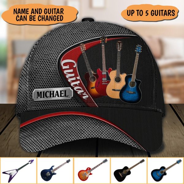 Guitar Personalized Classic Cap, Personalized Gift for Music Lovers, Guitar Lovers - CP080PS02 Online