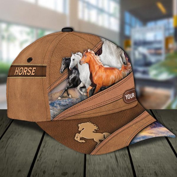 Personalized Horse Classic Cap, Personalized Gift for Horse Lovers - CP979PS06 Online now - Image 2