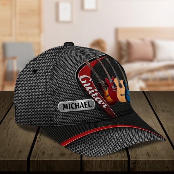 Guitar Personalized Classic Cap, Personalized Gift for Music Lovers, Guitar Lovers - CP080PS02 Online - Image 3