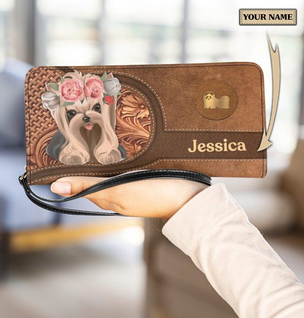 Personalized Shihtzu Clutch Purse, Personalized Gift for Shihtzu Lovers - PU1970PS Online